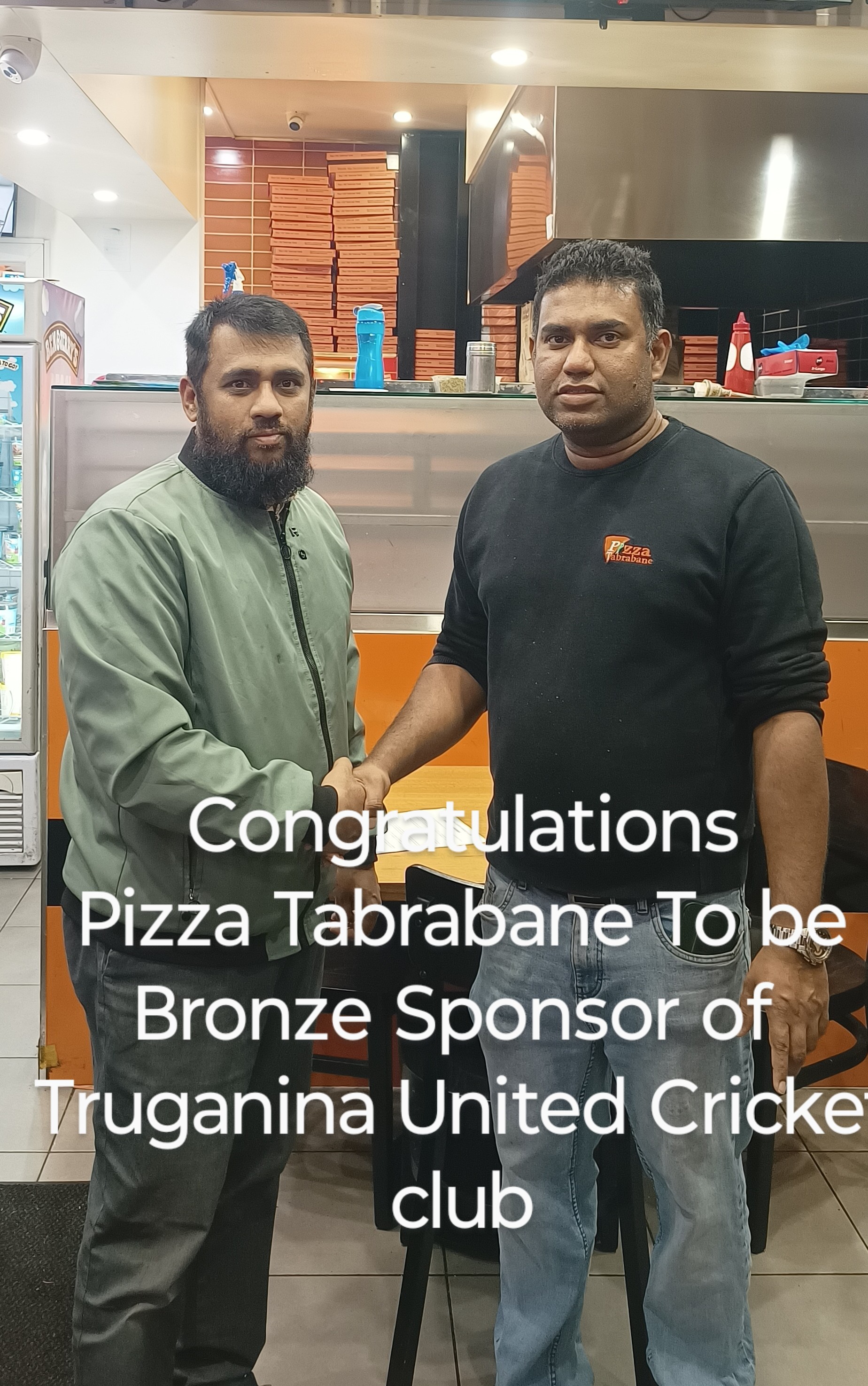 Sponsorship with Pizza Tabrabane